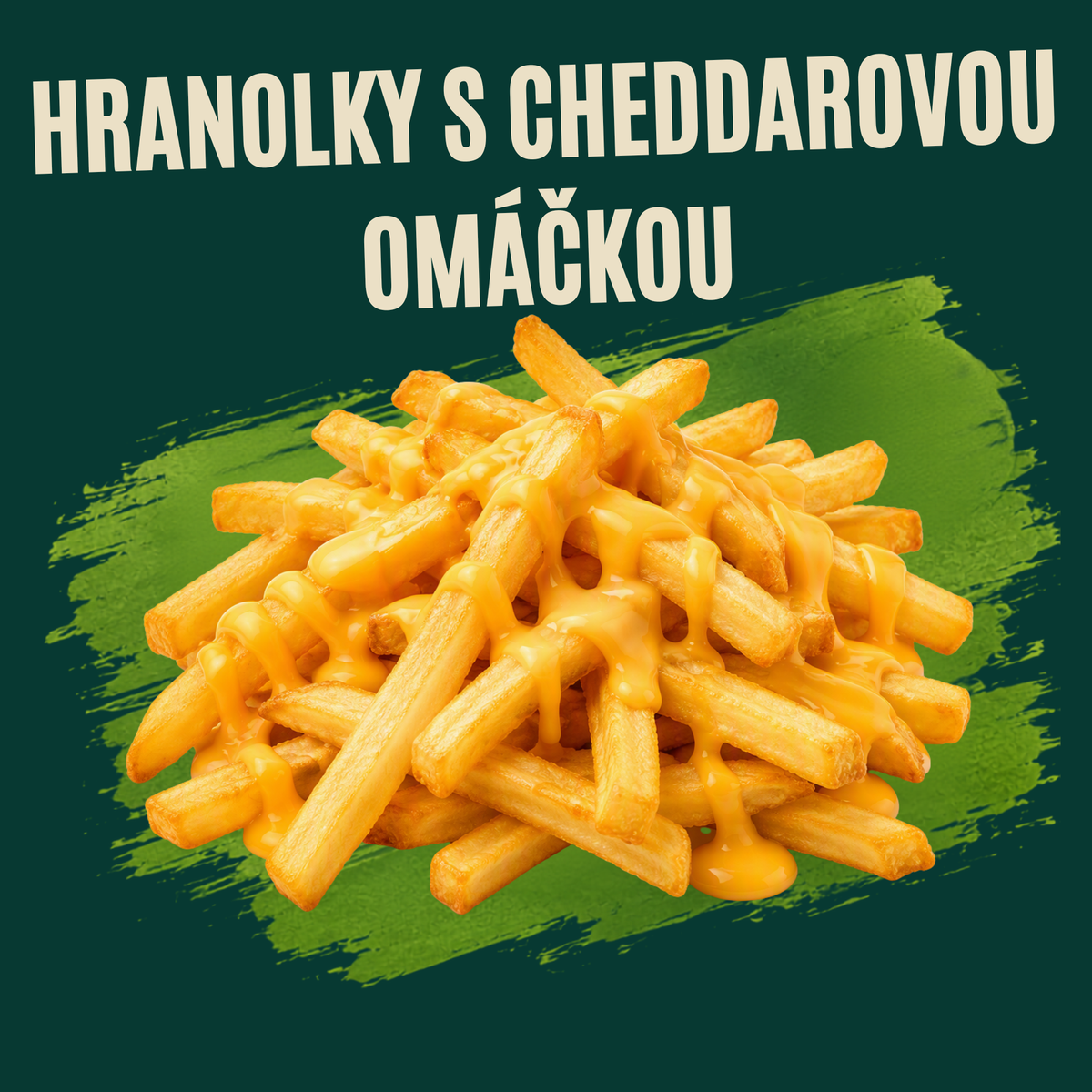 Hranolky s cheddarovou omáčkou